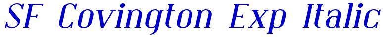SF Covington Exp Italic Schriftart